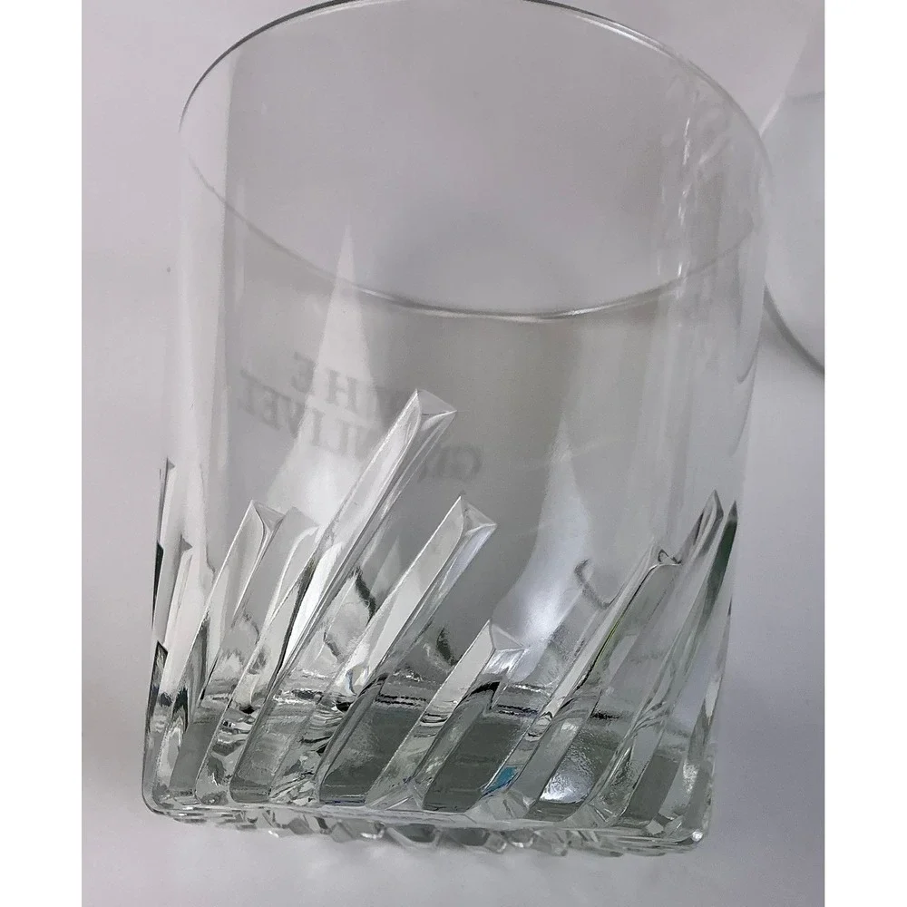 The‎ Glenlivet Whiskey Tumbler Glasses Set of 2 Heavy Base Etched Design